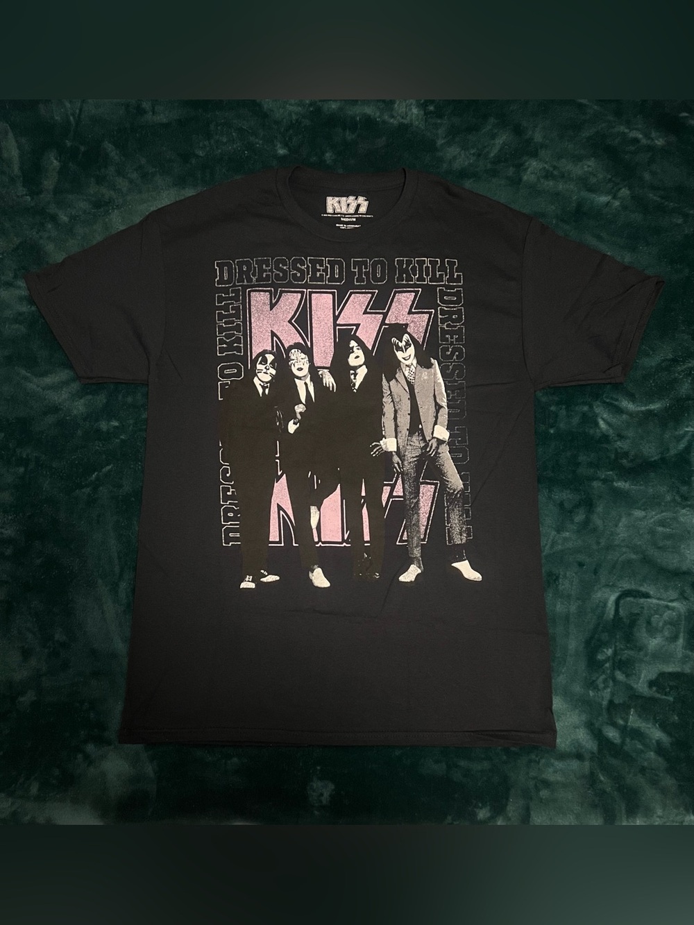 KISS band album "Dressed to Kill" black t-shirt Men Size M